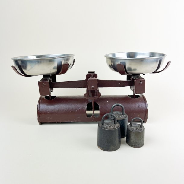 Antik k�kkenv�gt med lodder