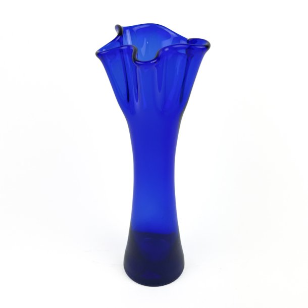 Holmegaard bl� kunstglasvase