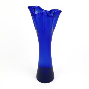 Holmegaard bl� kunstglasvase