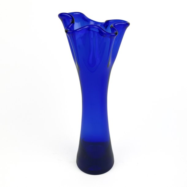 Holmegaard bl� kunstglasvase