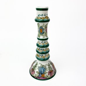 Vintage italienischer Kerzenhalter aus Keramik mit Blumen