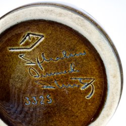 Smuk bl� S�holm vase � Einar Johansen 3325