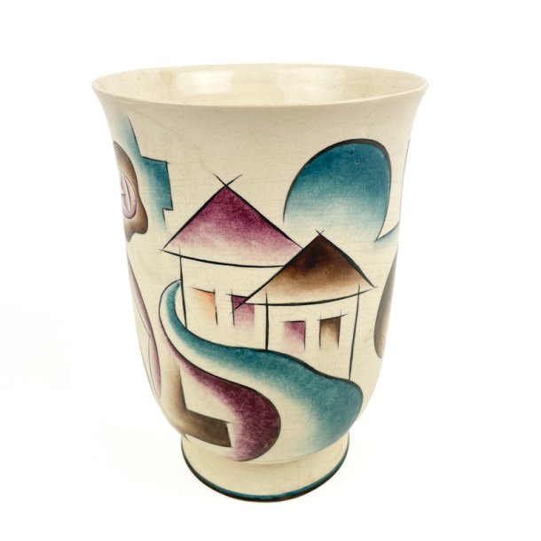 Kunstnerisk kubistisk vintage vase