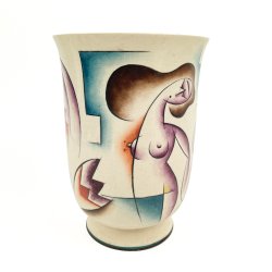 Kunstnerisk kubistisk vintage vase