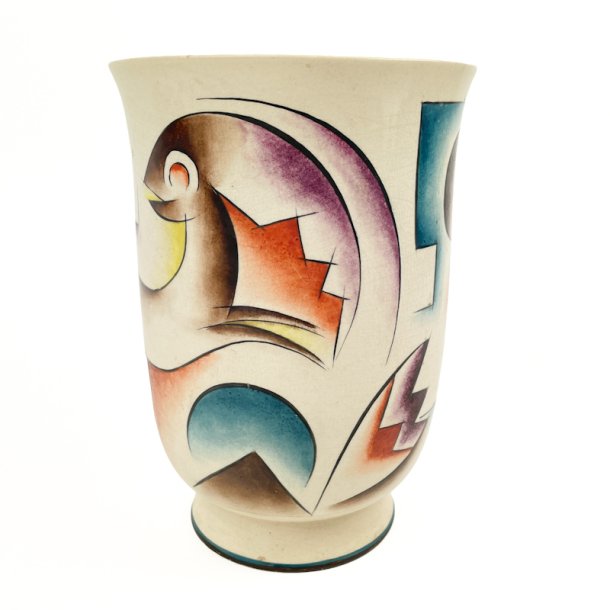 Kunstnerisk kubistisk vintage vase