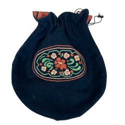 Sort vintage velour taske