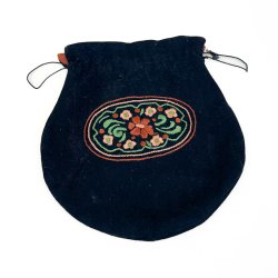 Sort vintage velour taske