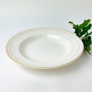 Dyb tallerken - Hvid med guld, Villeroy & Boch.