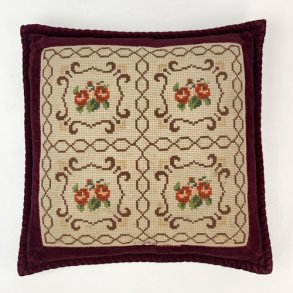 Rotes Vintage-Dekokissen