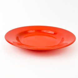 Retro Roter Rosti Teller