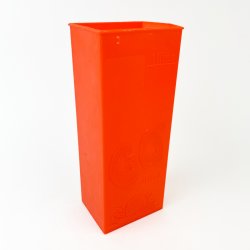 Orangefarbene Retro Saftkanne 1 Liter