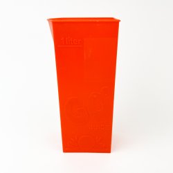 Orangefarbene Retro Saftkanne 1 Liter