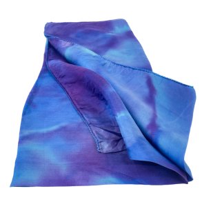 Hndmalet bl vintage silketrklde