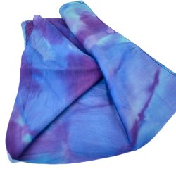 Hndmalet bl vintage silketrklde