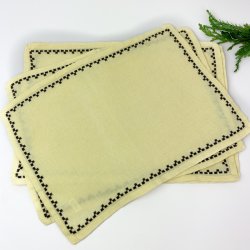 Fire lysegule vintage dkkeservietter 