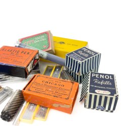 Vintage kunstmaterialer til blyanttegning