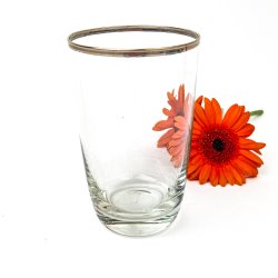 Vintage lglas med guldkant