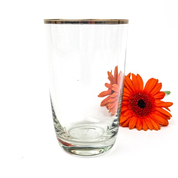 Vintage lglas med guldkant