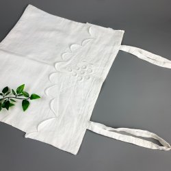 Hvid vintage top med broderi