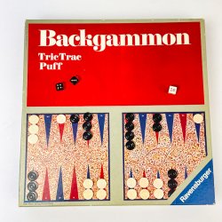 Retro Backgammon-Spiel.