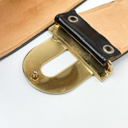 Schwarzes Vintage-Lederblte  1960er Jahre