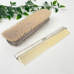 Vintage brste og kam i to-trnet slv