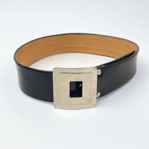 Schwarzes Vintage-Lederblte  1970er Jahre