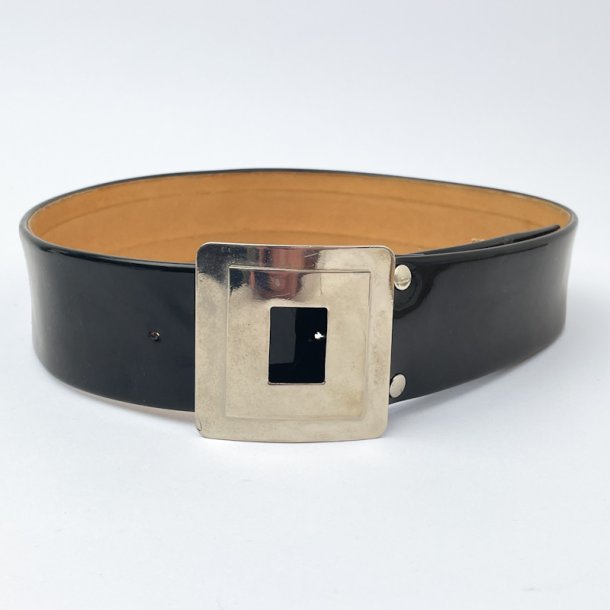 Schwarzes Vintage-Lederblte  1970er Jahre