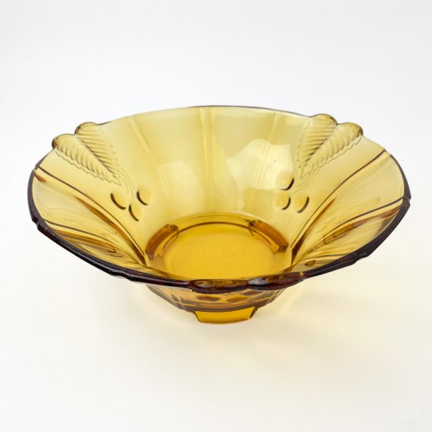 Vintage ravfarvet glasskl