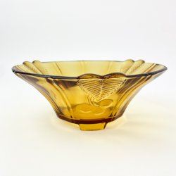 Vintage ravfarvet glasskl