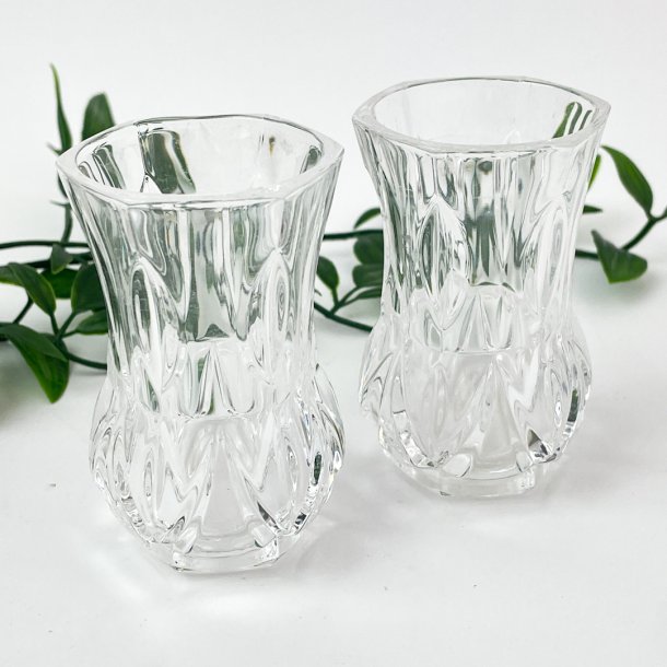 To sm vintage glasvaser