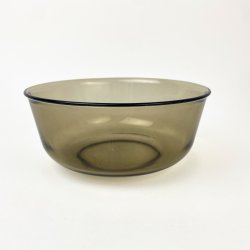 Rauchfarbene Vintage Glasschale   18 cm