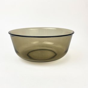 Rauchfarbene Vintage Glasschale   18 cm