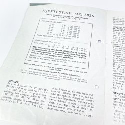 Vintage strikkeopskrift 1960'erne  cardigan til brn