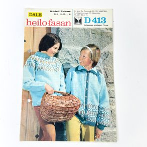 Vintage strikkeopskrift 1960'erne  pige sweater og cardigan