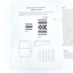 Vintage strikkeopskrift 1960'erne  brnesweater og hue