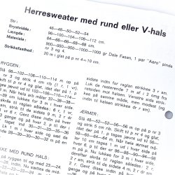 Vintage strikkeopskrift fra 1960'erne  sweaters og hklet slips