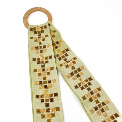 Vintage Trgerband mit Holzring