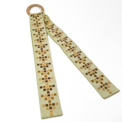 Vintage Trgerband mit Holzring