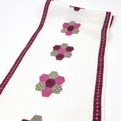 Vintage bordlber med patchworkmnster