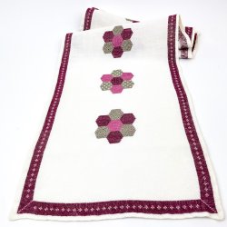 Vintage bordlber med patchworkmnster