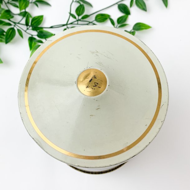 Retro Kchendose mit Blumenmotiven