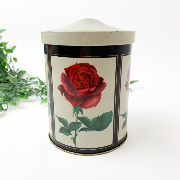 Retro Kchendose mit Blumenmotiven