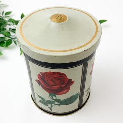 Retro Kchendose mit Blumenmotiven