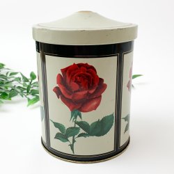 Retro Kchendose mit Blumenmotiven