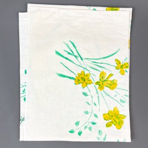 Retro-Tischdecke mit Narzissen  160 cm