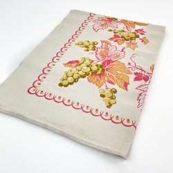 Vintage dug med vinranker � 140 cm