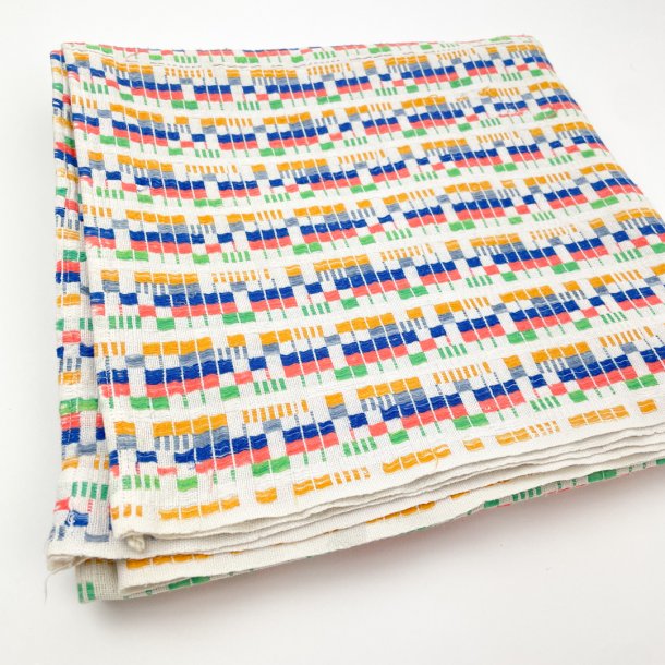 Vintage dug med multifarvet mnster  100x100 cm