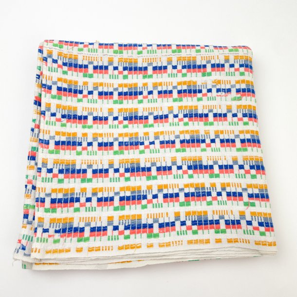 Vintage dug med multifarvet mnster  100x100 cm