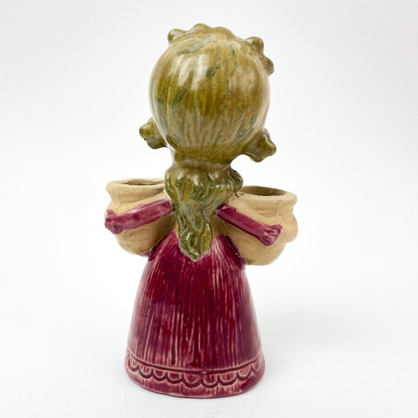 Charmantes Vintage Blumenmdchen aus Keramik